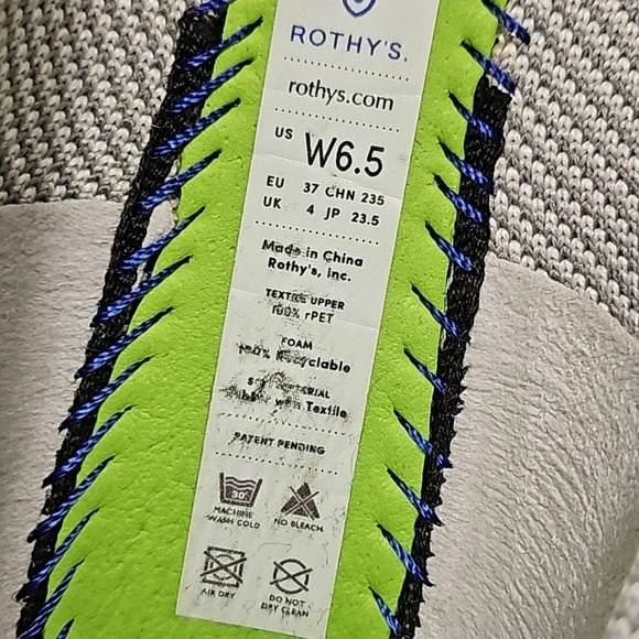 Rothys Rare Round Toe Flats in Sea Glass Grey - Picture 7 of 8